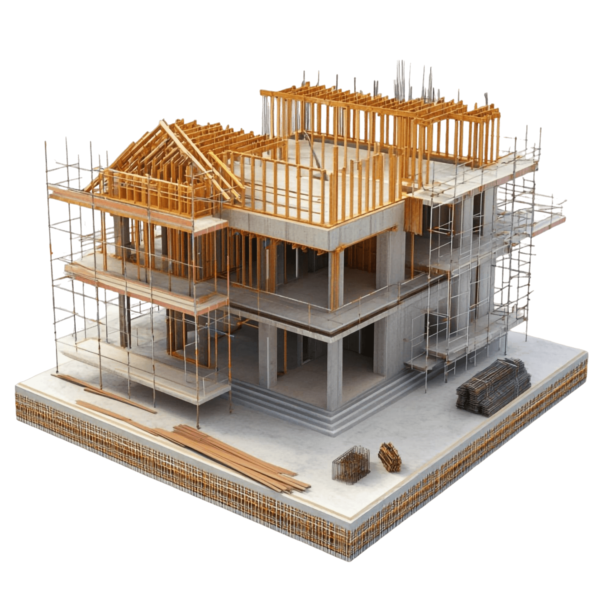 house construction 3d model showcase (1)